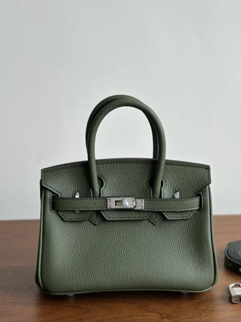 Dainty Leather Top Handle Purse